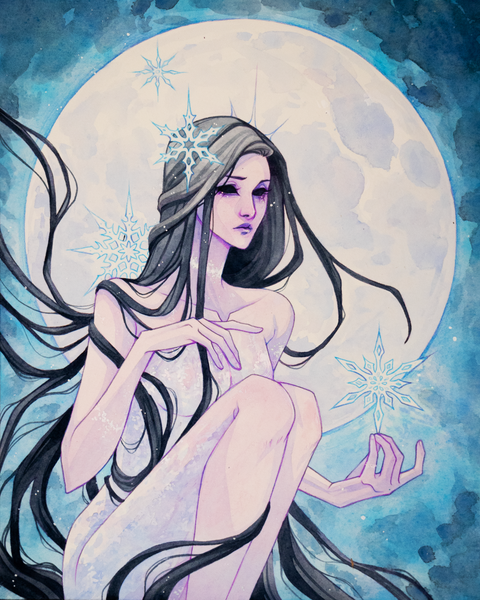 Snow Moon ☾ Original Painting