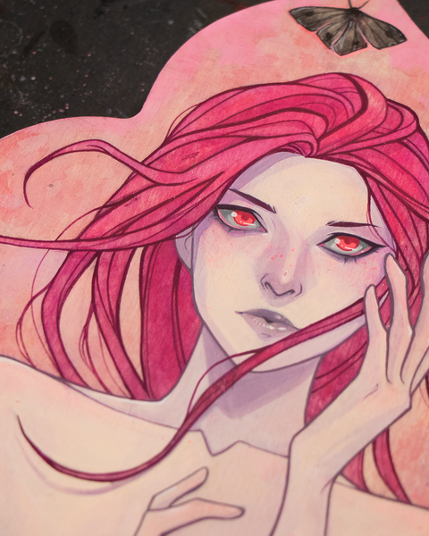 Pink Death ☾ Triptych Original Painting