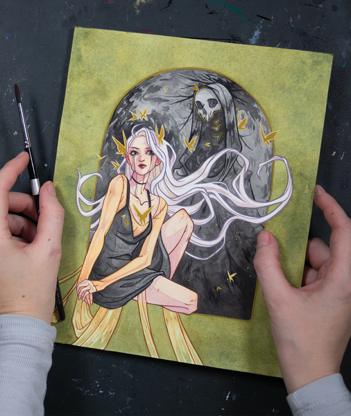 Into Autumn ☾ original watercolor painting