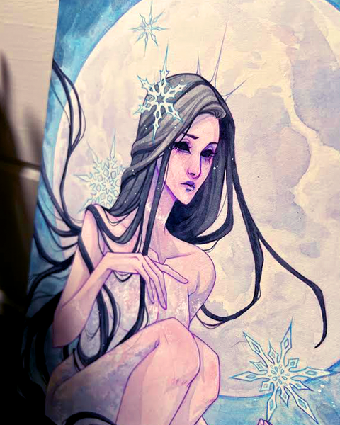Snow Moon ☾ Original Painting