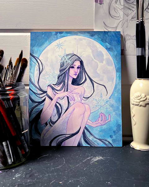 Snow Moon ☾ Original Painting