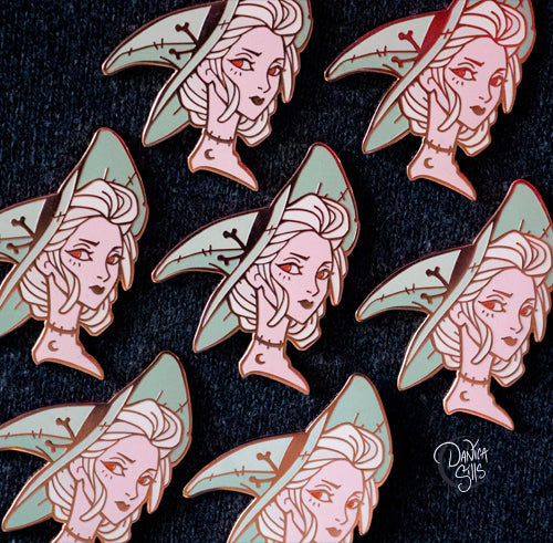 Spring Witch ☾ Hard Enamel Pin