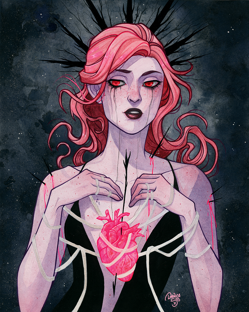 Pink Heart ☾ Original Painting