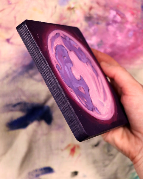 Pink Moon 1 ☾ Original Oil Painting