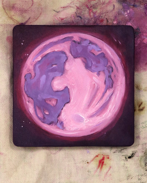 Pink Moon 1 ☾ Original Oil Painting