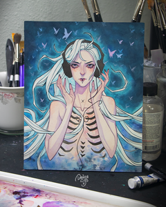 Sad Song ☾ Original watercolor painting