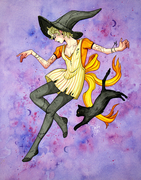 Floating Witch ☾ Original Painting